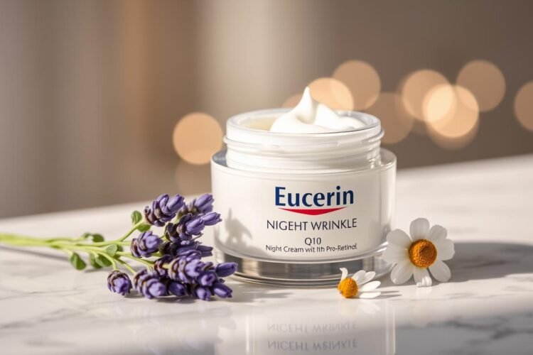 Eucerin Q10 Anti-Wrinkle Night Cream + Pro-Retinol, Facial Cream for Sensitive Skin